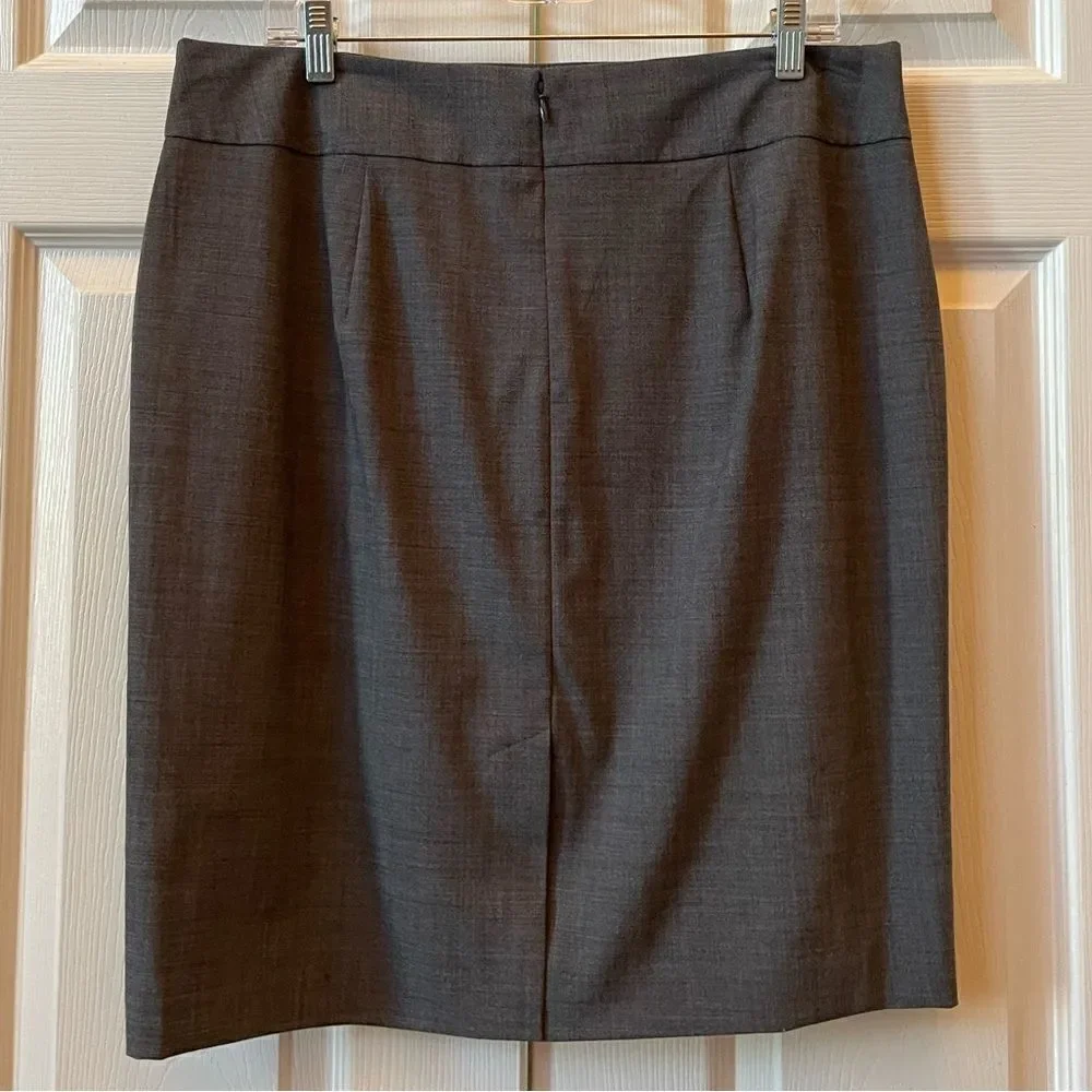 GRAY FULLY LINED STRETCH PENCIL SKIRT BY BANANA REPUBLICAN SIZE 14 NWT